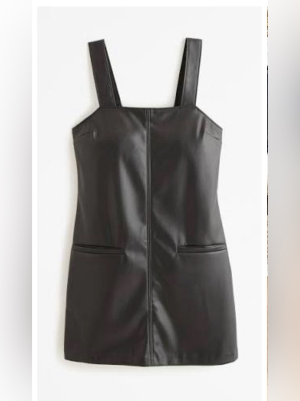 Abrecrombie Faux Leather Black Mini Dress